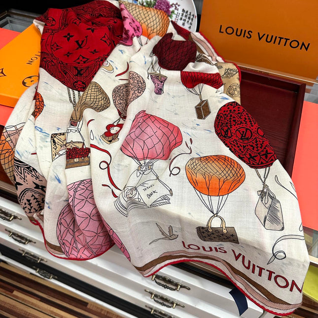 UP AND AWAY 140 CM SQUARE SILK SCARF COLORFUL 400072