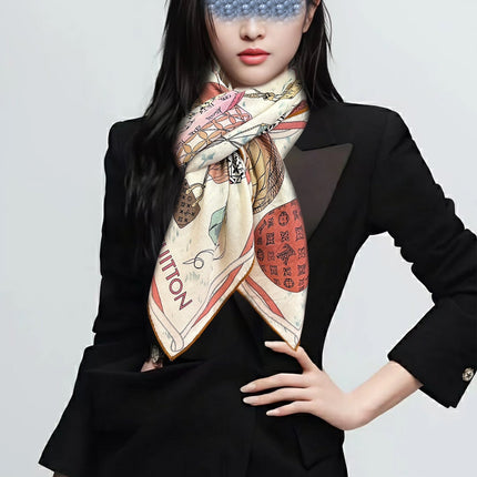 UP AND AWAY 140 CM SQUARE SILK SCARF COLORFUL 400074