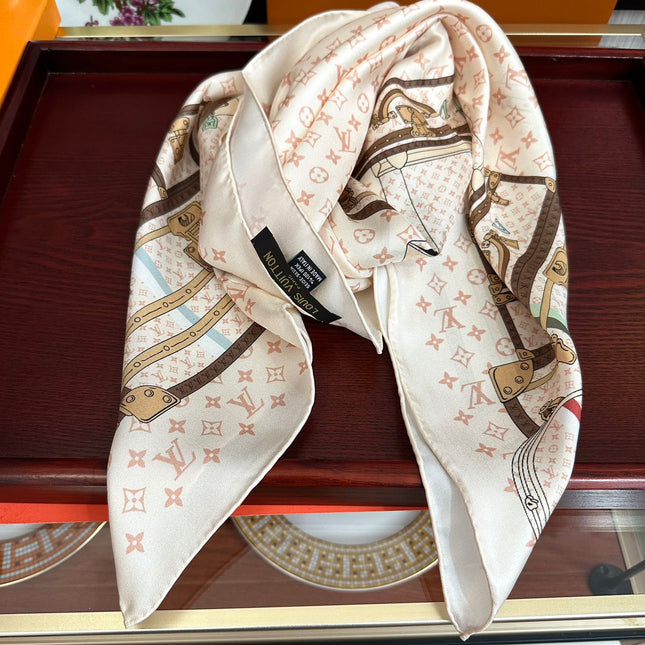 LV SCARF 90 CM IN SILK 719908