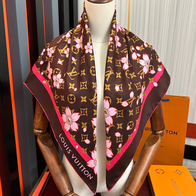 LV SCARF 90 CM IN SILK 723121