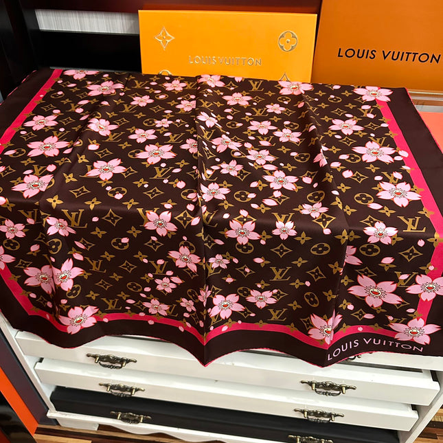 LV SCARF 90 CM IN SILK 723121