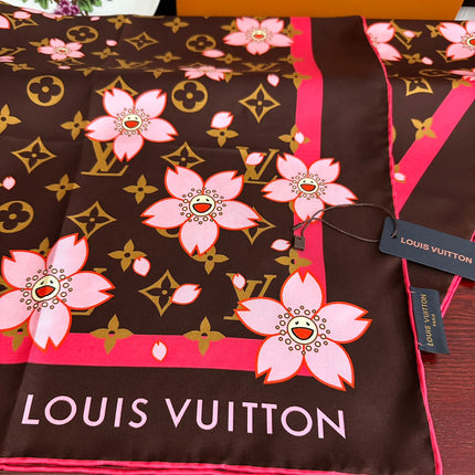 LV SCARF 90 CM IN SILK 723121