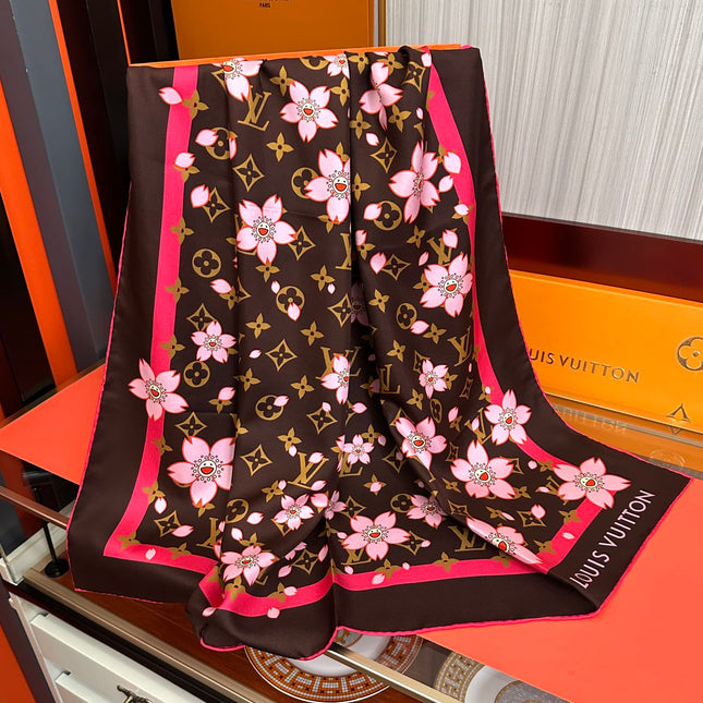 LV SCARF 90 CM IN SILK 723121