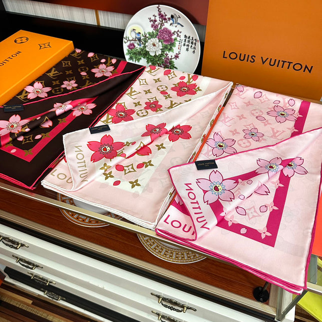 LV SCARF 90 CM IN SILK 723123