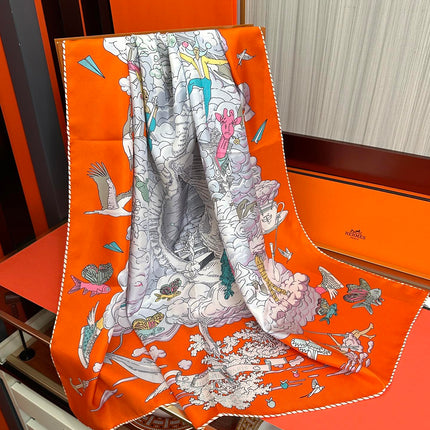 HERMES 25S SCARF 90 IN SILK 724702