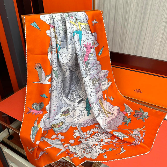 HERMES 25S SCARF 90 IN SILK 724702