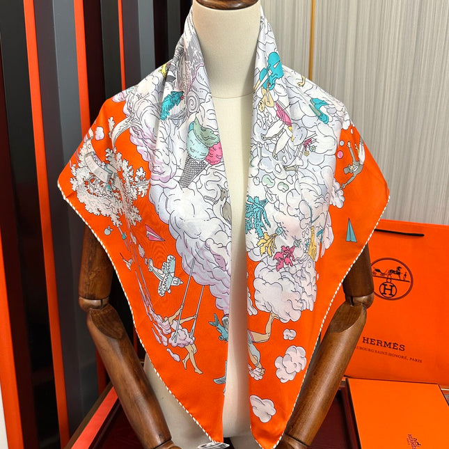 HERMES 25S SCARF 90 IN SILK 724702