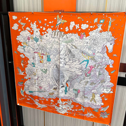 HERMES 25S SCARF 90 IN SILK 724702