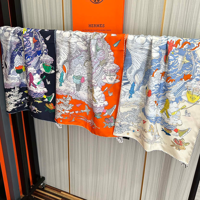 HERMES 25S SCARF 90 IN SILK 724703