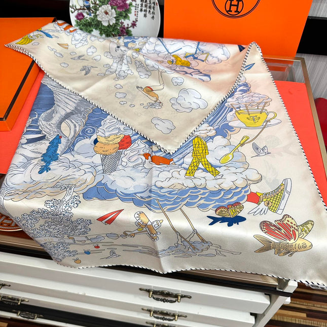 HERMES 25S SCARF 90 IN SILK 724703
