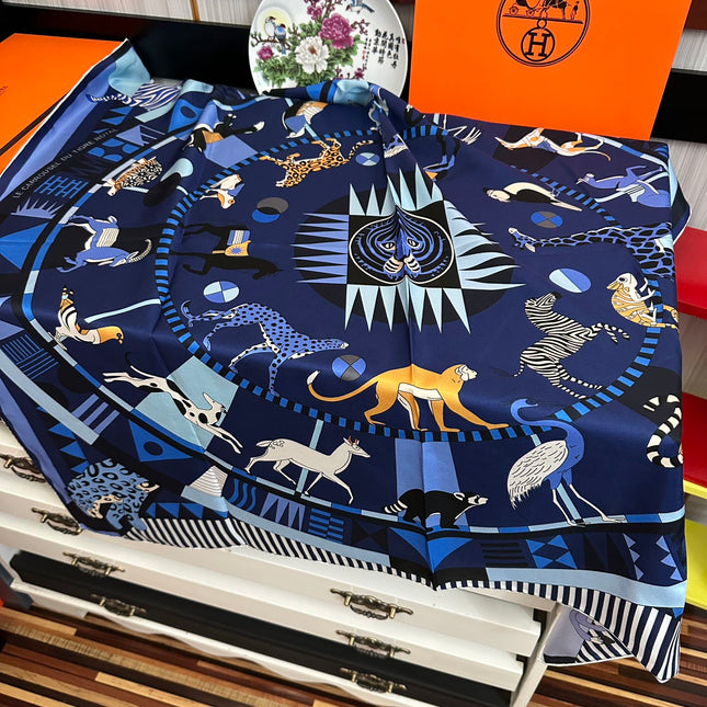 HERMES 25S SCARF 90 IN SILK 007