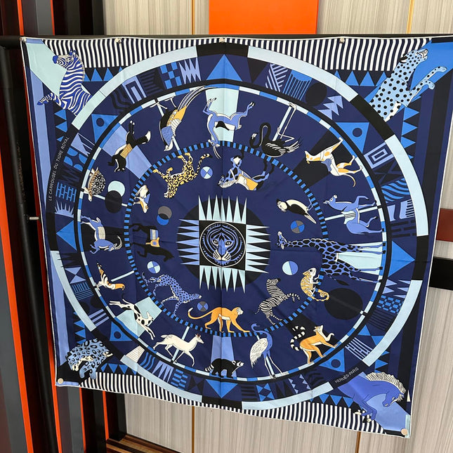 HERMES 25S SCARF 90 IN SILK 007