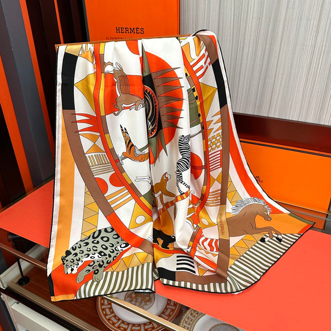 HERMES 25S SCARF 90 IN SILK 006