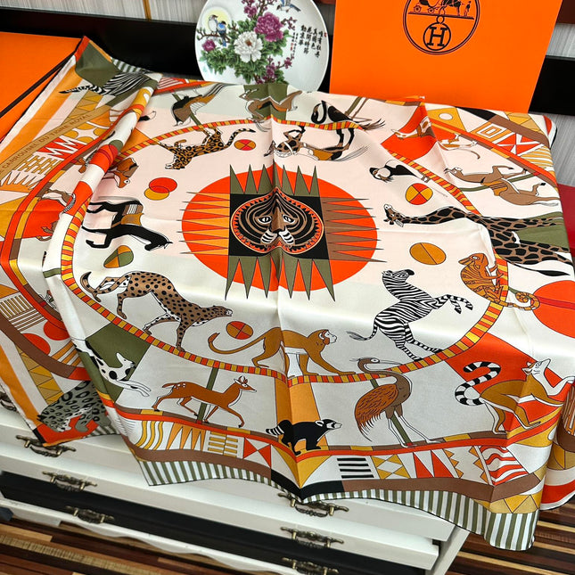 HERMES 25S SCARF 90 IN SILK 006