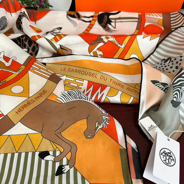 HERMES 25S SCARF 90 IN SILK 006