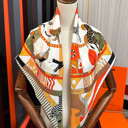 HERMES 25S SCARF 90 IN SILK 006