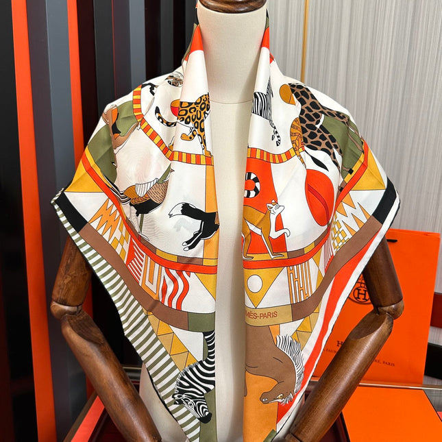HERMES 25S SCARF 90 IN SILK 006