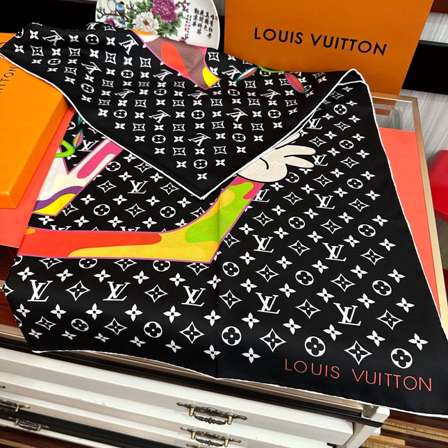 LV SCARF 90 CM IN SILK 10