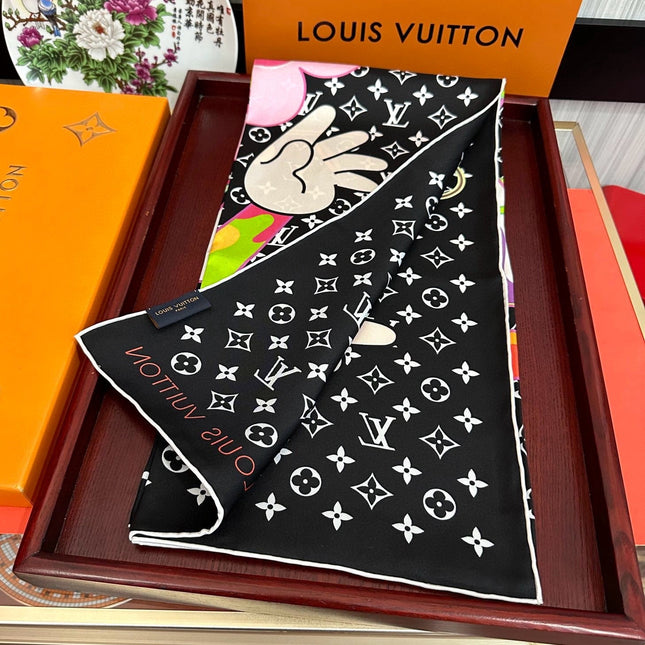 LV SCARF 90 CM IN SILK 10