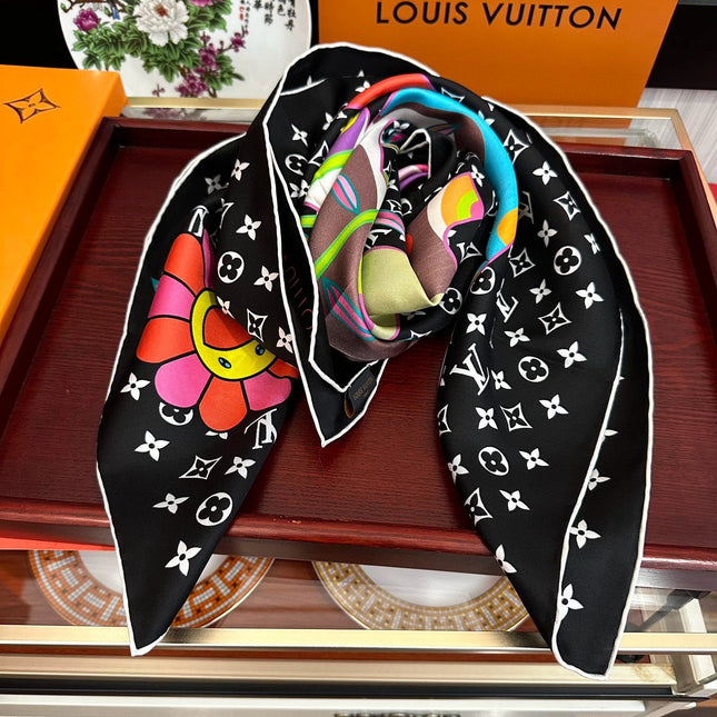 LV SCARF 90 CM IN SILK 10