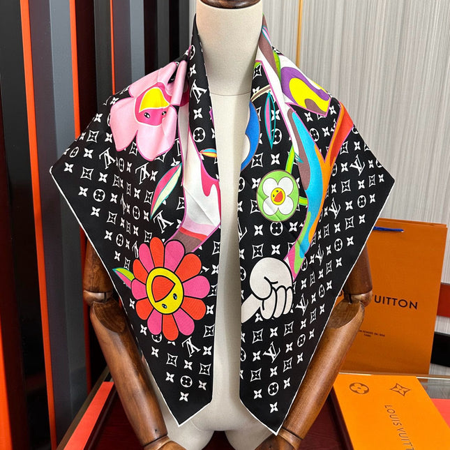 LV SCARF 90 CM IN SILK 10