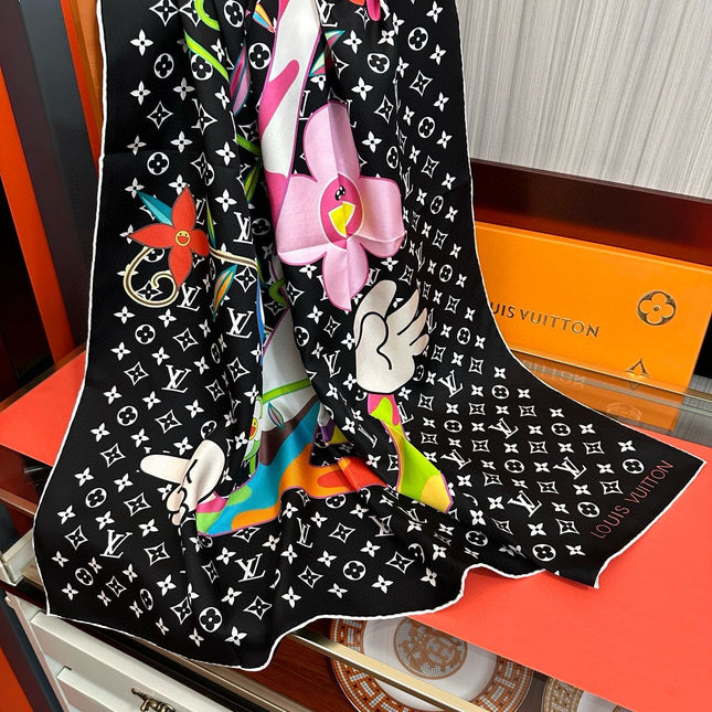 LV SCARF 90 CM IN SILK 10