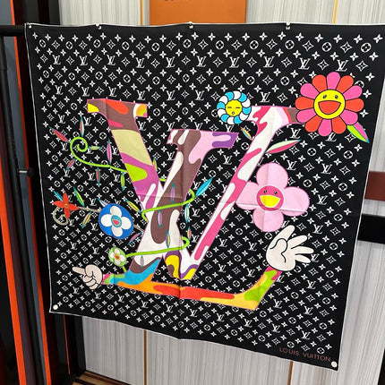 LV SCARF 90 CM IN SILK 10