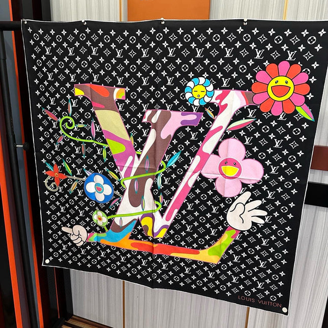 LV SCARF 90 CM IN SILK 10
