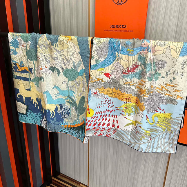 HERMES 25S SCARF 90 IN SILK 727407