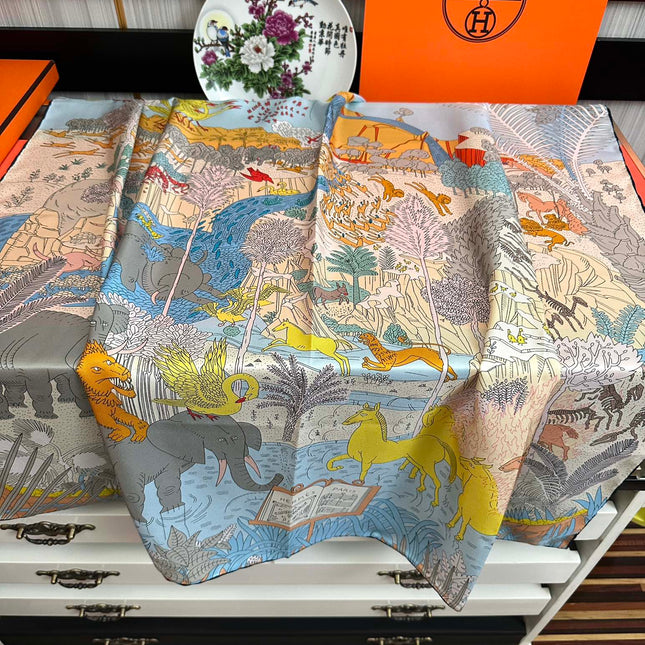 HERMES 25S SCARF 90 IN SILK 727408