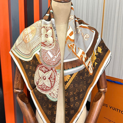 LV SCARF 90 CM IN SILK 730534