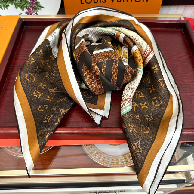 LV SCARF 90 CM IN SILK 730534
