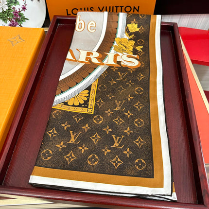 LV SCARF 90 CM IN SILK 730534