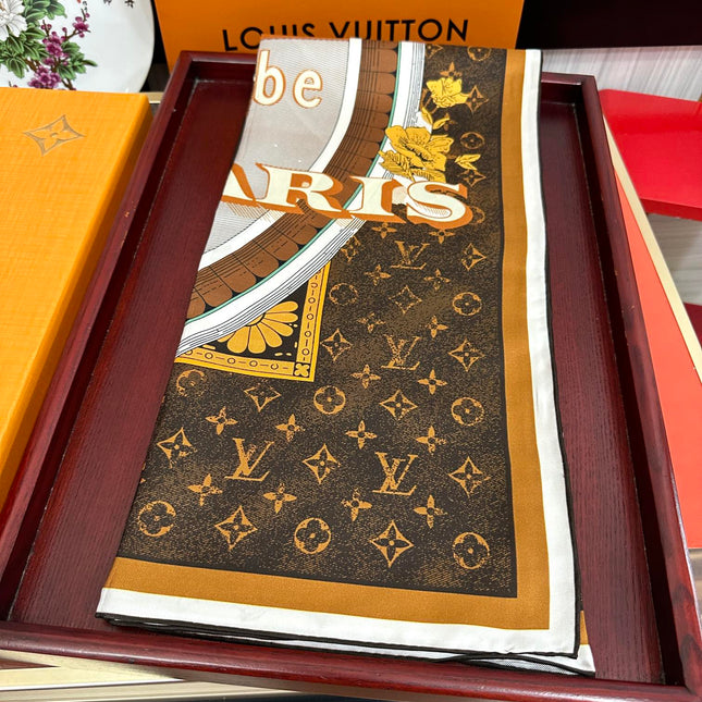 LV SCARF 90 CM IN SILK 730534