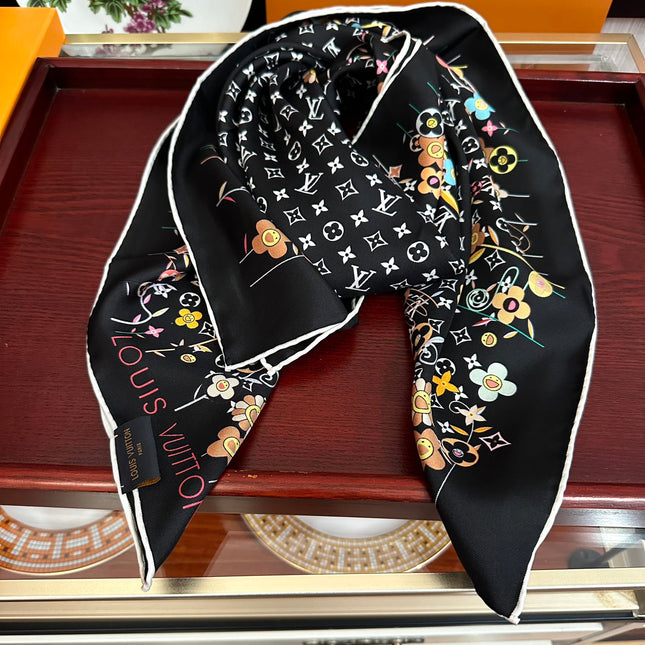 LV SCARF 90 CM IN SILK 730541