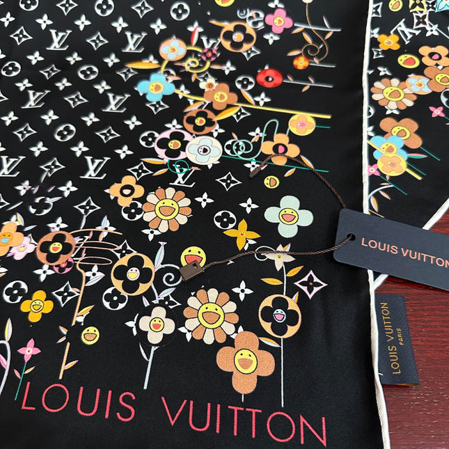 LV SCARF 90 CM IN SILK 730541