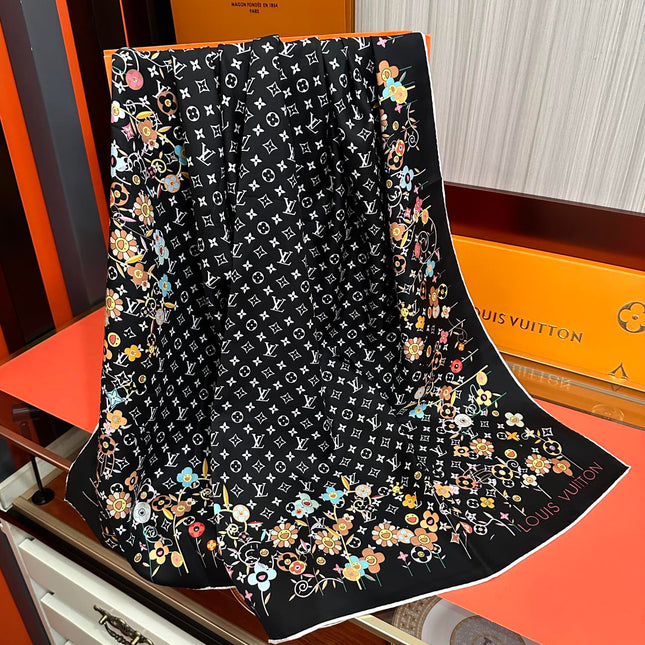 LV SCARF 90 CM IN SILK 730541