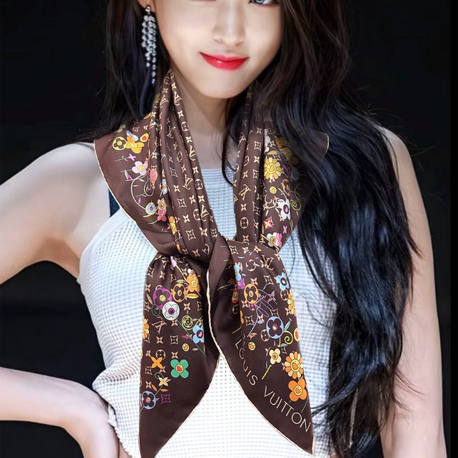 LV SCARF 90 CM IN SILK 730542