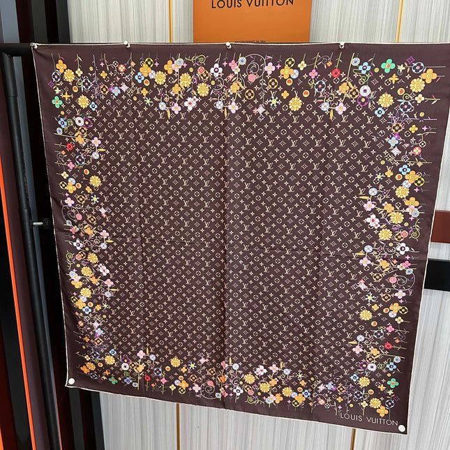LV SCARF 90 CM IN SILK 730542