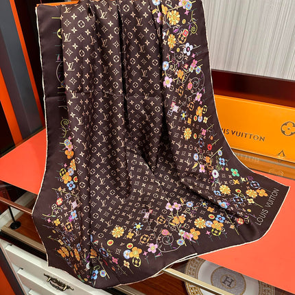 LV SCARF 90 CM IN SILK 730542
