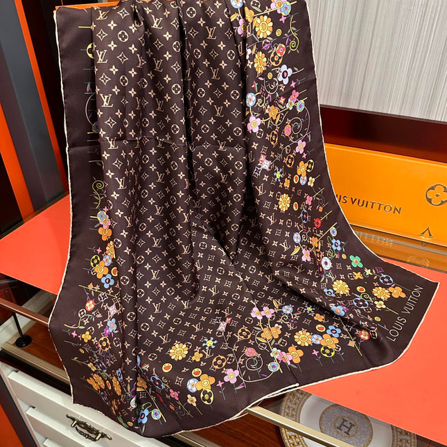 LV SCARF 90 CM IN SILK 730542