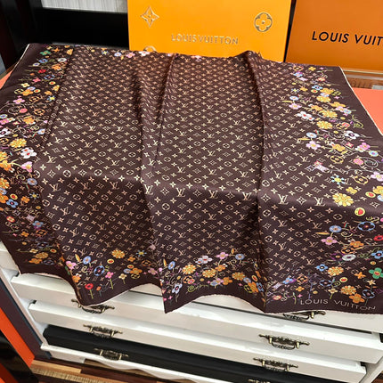 LV SCARF 90 CM IN SILK 730542