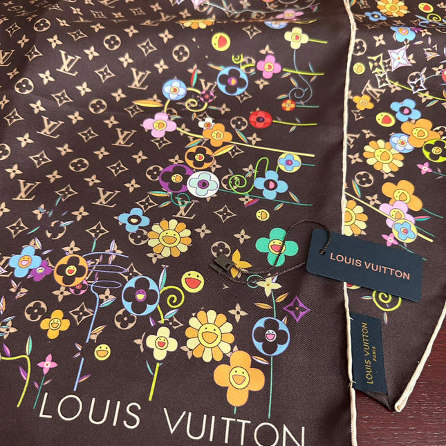 LV SCARF 90 CM IN SILK 730542