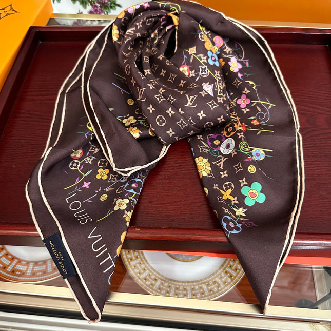 LV SCARF 90 CM IN SILK 730542