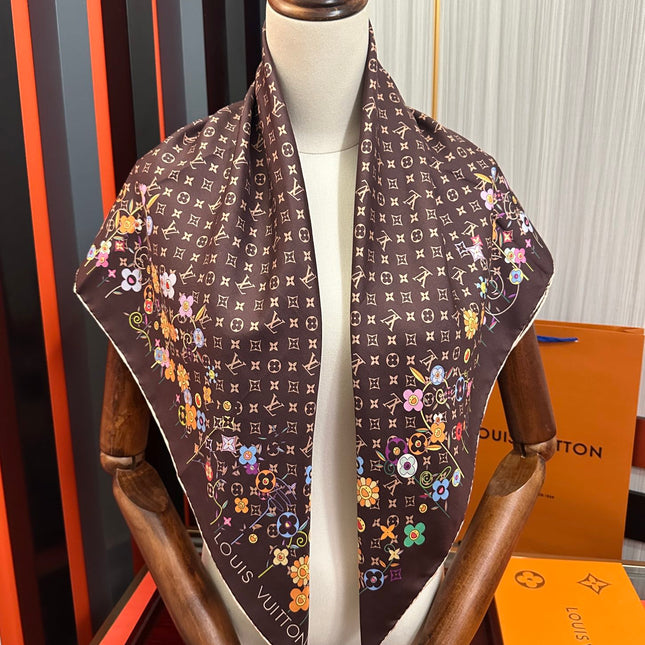 LV SCARF 90 CM IN SILK 730542