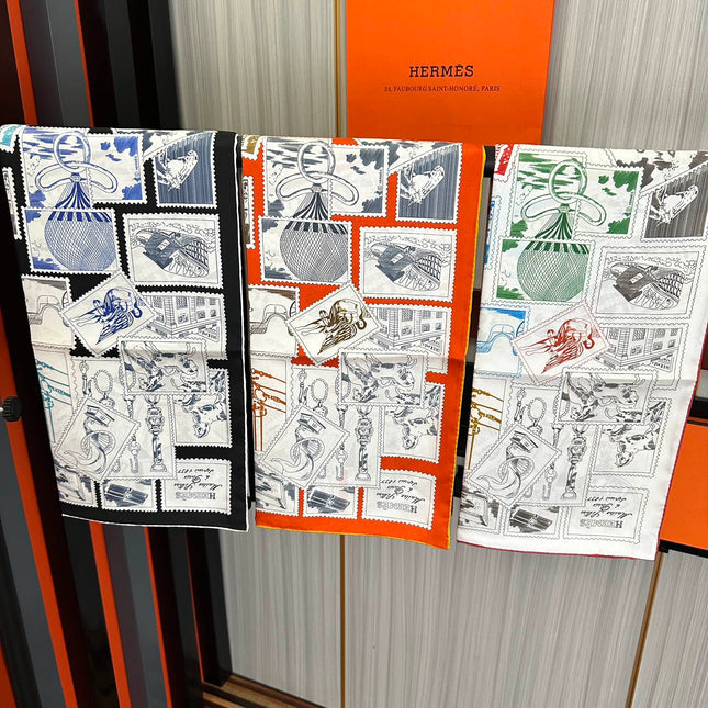 HERMES 25S SCARF 90 IN SILK 732035