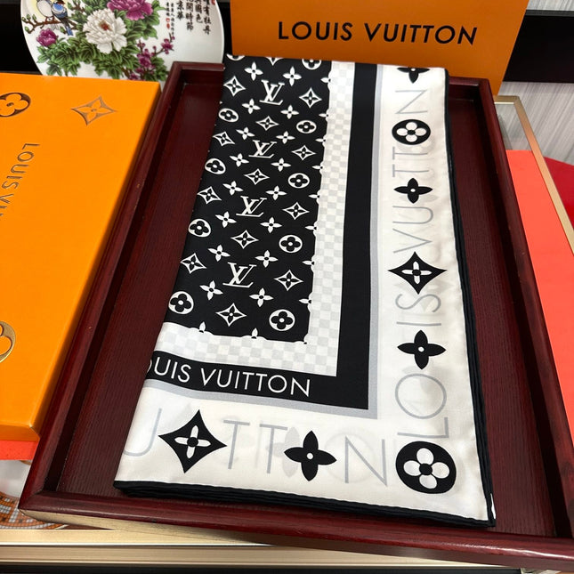 LV SCARF 90 CM IN SILK 732040