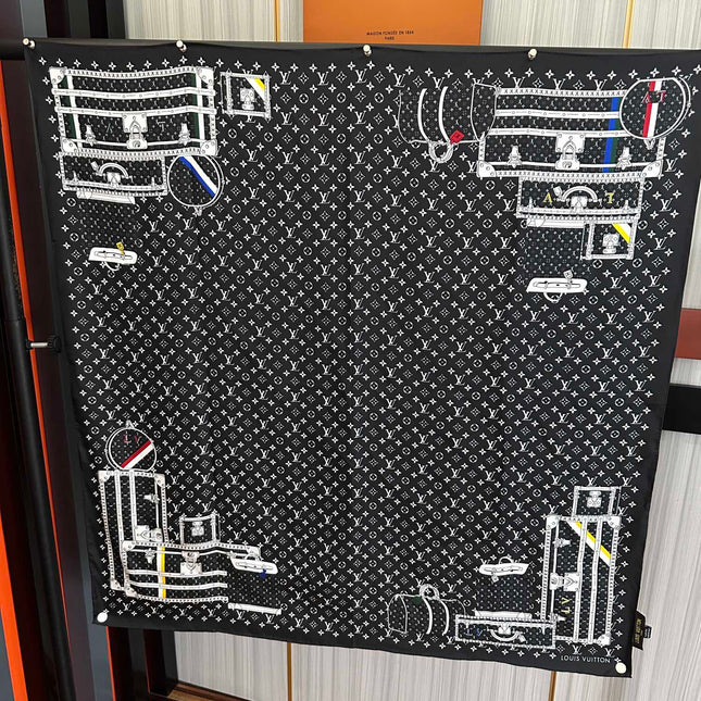 LV SCARF 90 CM IN SILK 733839