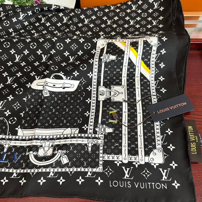 LV SCARF 90 CM IN SILK 733839