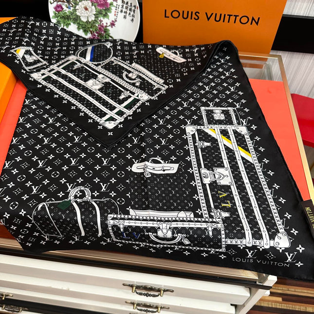 LV SCARF 90 CM IN SILK 733839